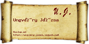 Ungváry Józsa névjegykártya